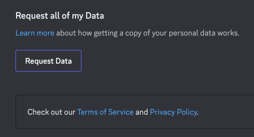 data options